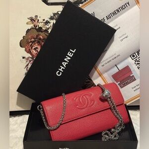 Chanel Top Flap Long Caviar Wallet